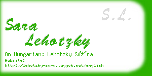 sara lehotzky business card